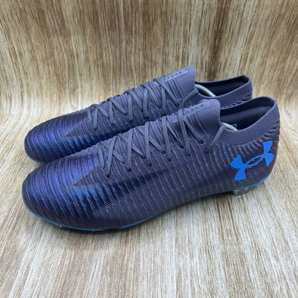 Under Armour Shadow Elite 3 FG Men\'s Size 13 Gray Blue Soccer Cleats 3028288-026 main image 6